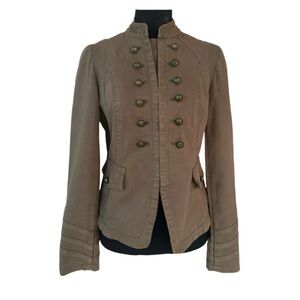 #9 INC ~ International Concepts Brown Utility Jacket w/Eye & Hook Closure